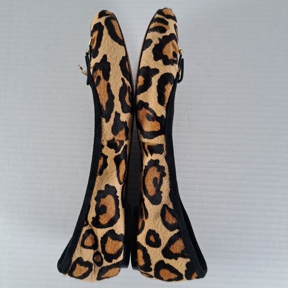 Sam Edelman Felicia Ballet Flats Womens 8 Black Leopard Print Calf Hair Shoes - Picture 14 of 15